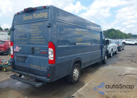 2020 Ram Promaster 3500 Cargo Van High Roof 159 Wb Ext из США, поврежденный, VIN 3C6URVJG9LE108281